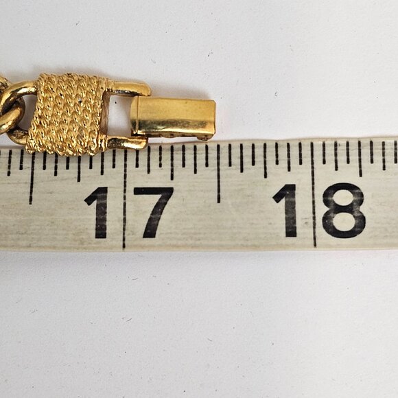 Anne Klein Vtg Lion Head Necklace Clip On Earring Set Gold Tone Statement Chunky - Picture 15 of 17